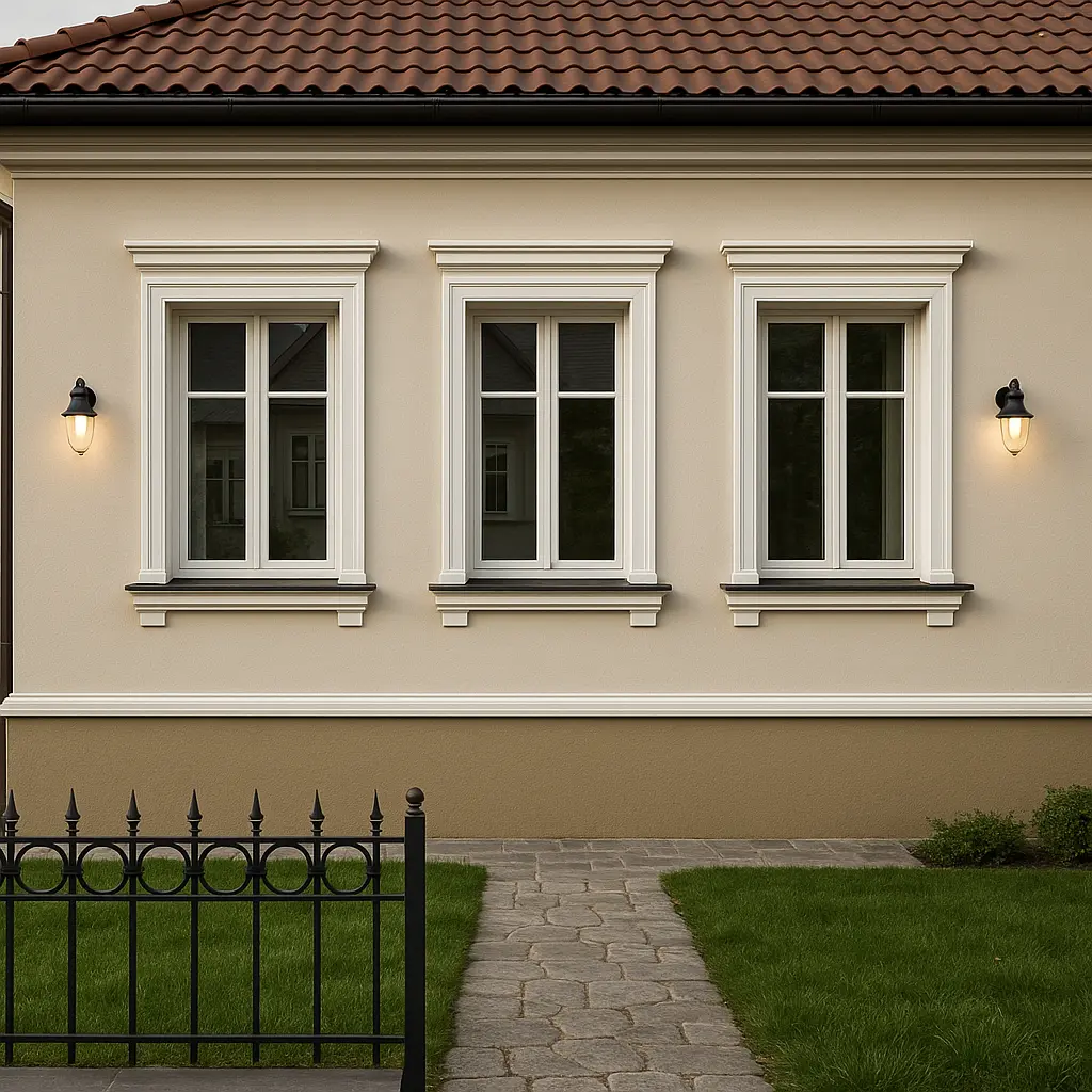 Traditional Exterior Home Remodel with Elegant Façade Enhancements