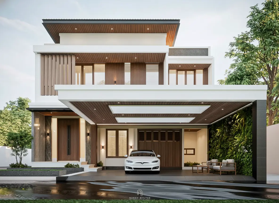 Exterior Remodel: Modern Carport Transformation with Vertical Garden | Enhanced Functionality and Aesthetics