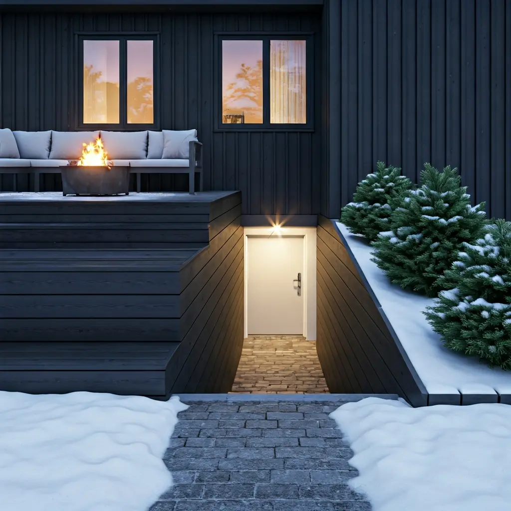 Modern Scandinavian Exterior Remodel: Deck and Basement Renovation Ideas